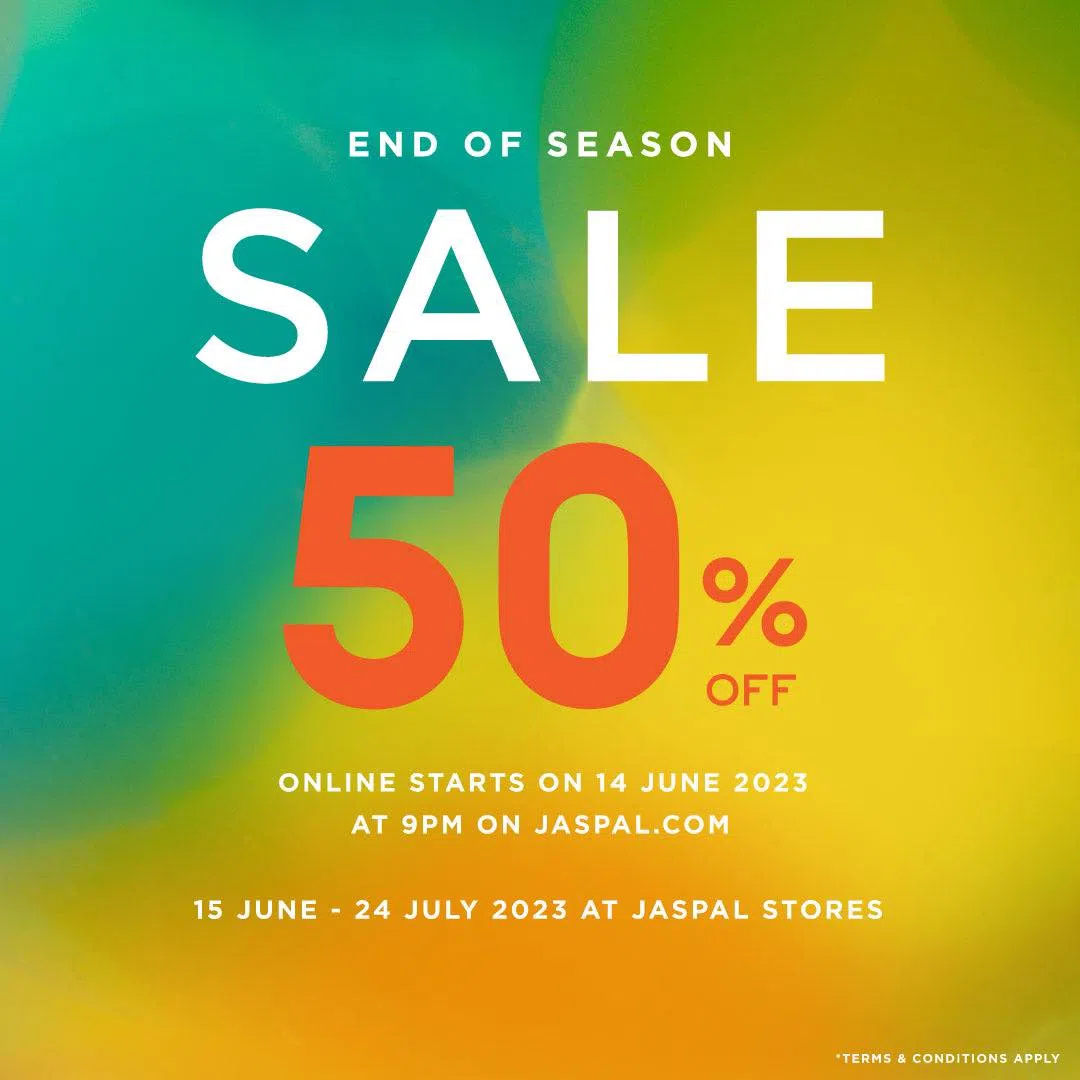 Jaspal End Of Season Sale ลด 50% (15 มิ.ย. - 24 ก.ค. 2566) - Thpromotion